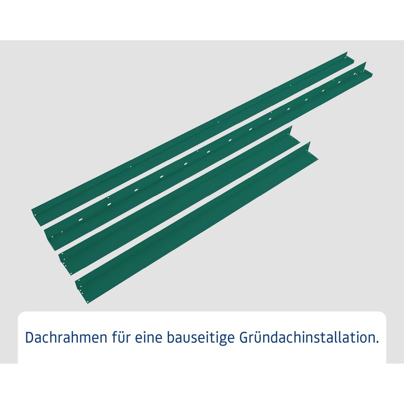 Vier grüne Dachrahmen