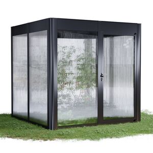 Gewächshaus 'SunGarden Select 2.2' 233 x 233 cm mit 10 mm Doppelstegplatten anthrazit-metallic