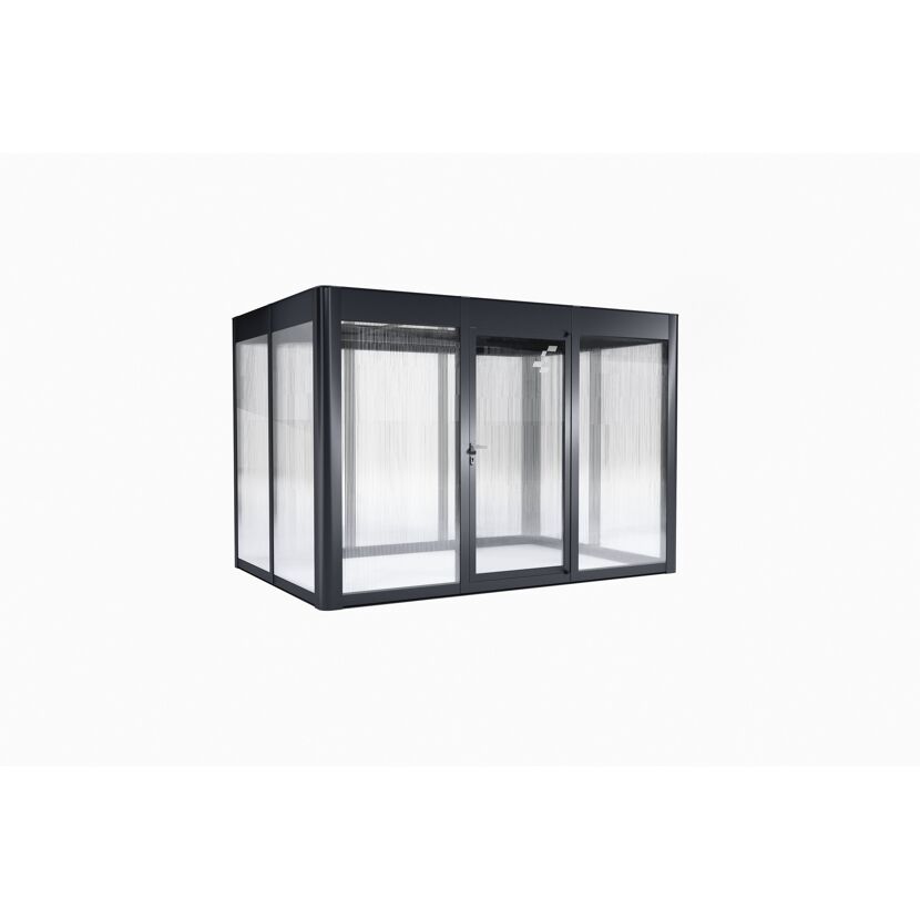 Gewächshaus 'SunGarden Select 3.2' 338 x 233 cm mit 10 mm Doppelstegplatten anthrazit-metallic