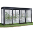 Gewächshaus 'SunGarden Select 4.1' 443 x 128 cm mit 10 mm Doppelstegplatten anthrazit-metallic