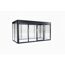 Gartenpavillon mit Glasscheiben