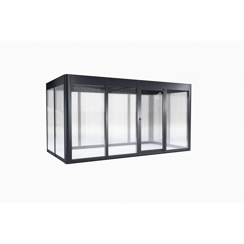 Gartenpavillon mit Glasscheiben