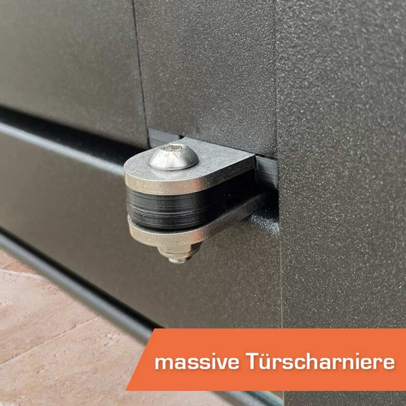 Schwarzes Türscharnier