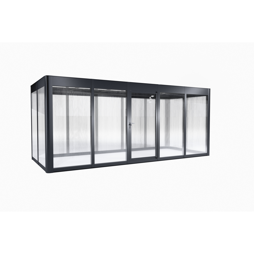 Gewächshaus 'SunGarden Select 5.2' 548 x 233 cm mit 10 mm Doppelstegplatten anthrazit-metallic