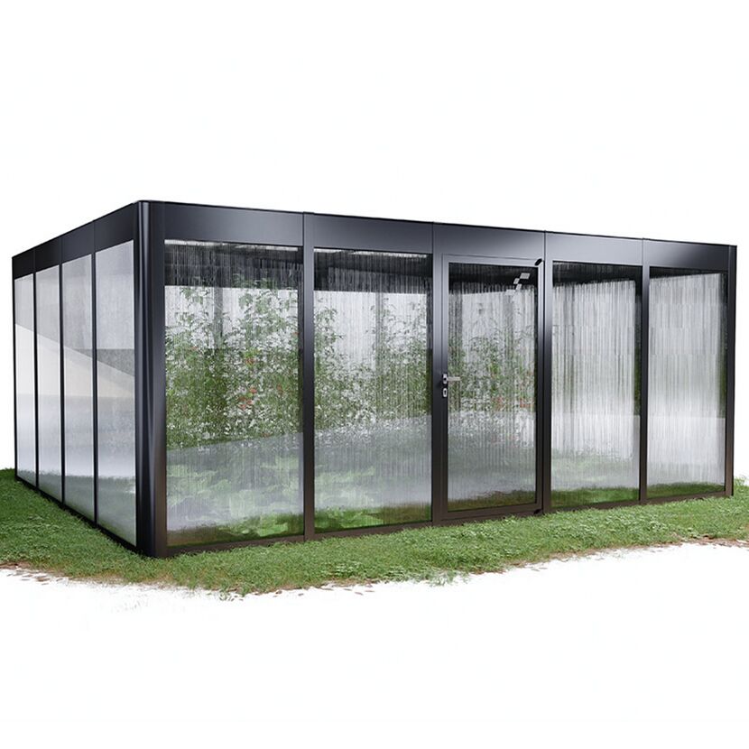 Gewächshaus 'SunGarden Select 5.4' 548 x 443 cm mit 10 mm Doppelstegplatten anthrazit-metallic