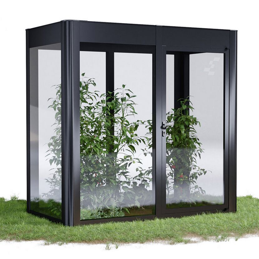 Gewächshaus 'SunGarden Infinity 2.1' 233 x 128 cm mit 6 mm Acrylglas anthrazit-metallic