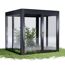 Gewächshaus 'SunGarden Infinity 2.2 ' 233 x 233 cm mit 6 mm Acrylglas anthrazit-metallic