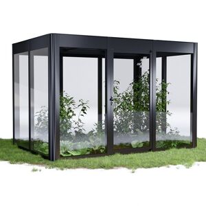 Gewächshaus 'SunGarden Infinity 3.2' 338 x 233 cm mit 6 mm Acrylglas anthrazit-metallic