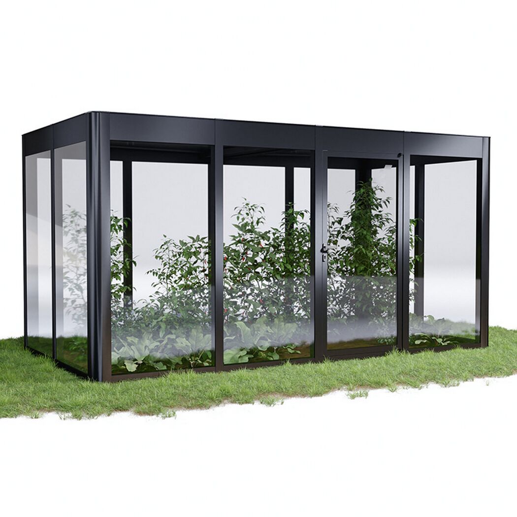Gewächshaus 'SunGarden Infinity 4.2' 443 x 233 cm mit 6 mm Acrylglas anthrazit-metallic
