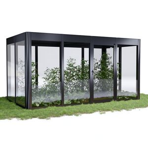 Gewächshaus 'SunGarden Infinity 4.2' 443 x 233 cm mit 6 mm Acrylglas anthrazit-metallic
