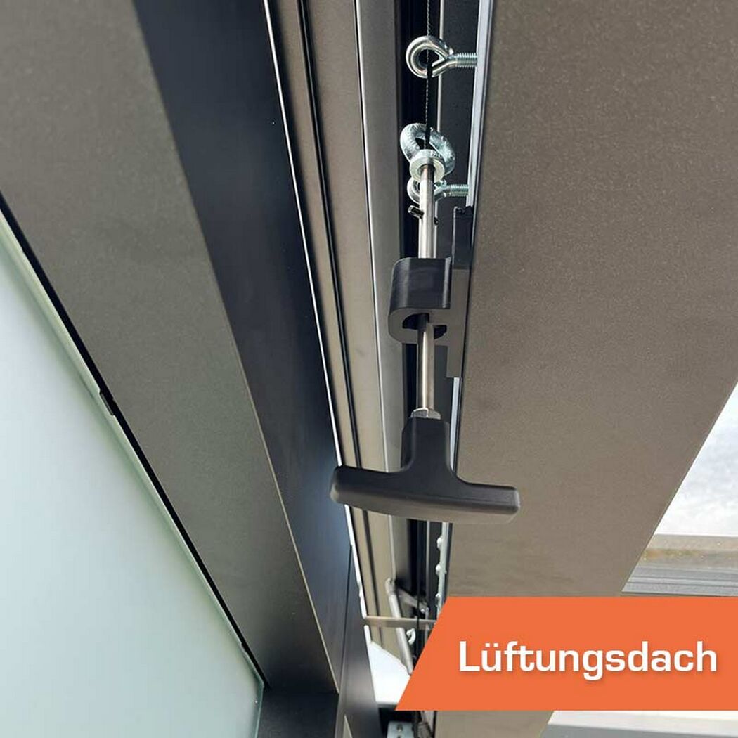 Gewächshaus 'SunGarden Infinity 4.2' 443 x 233 cm mit 6 mm Acrylglas anthrazit-metallic