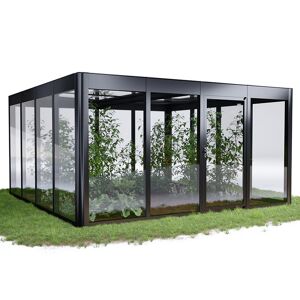 Gewächshaus 'SunGarden Infinity 4.4' 443 x 433 cm mit 6 mm Acrylglas anthrazit-metallic