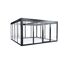 Gewächshaus 'SunGarden Infinity 4.4' 443 x 433 cm mit 6 mm Acrylglas anthrazit-metallic