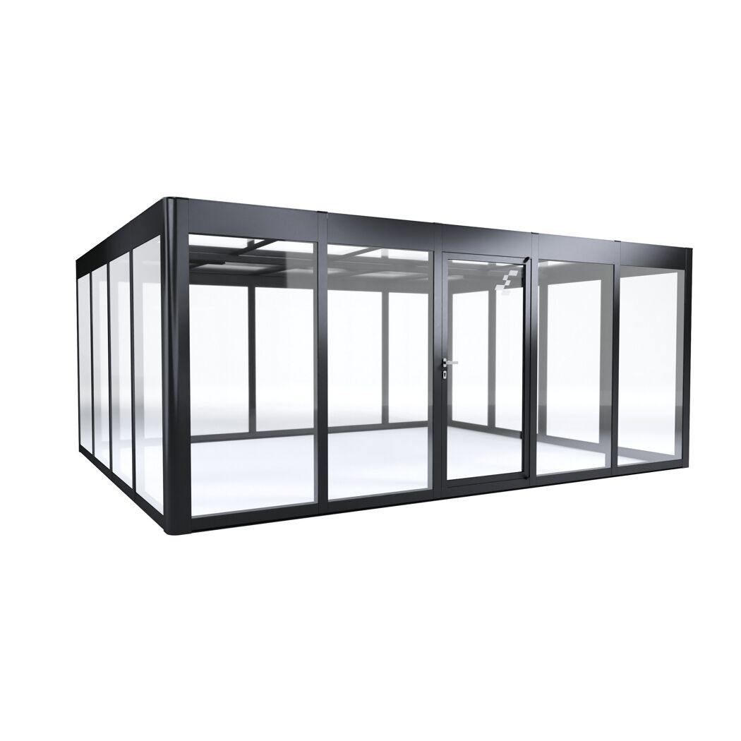 Gewächshaus 'SunGarden Infinity 5.4' 548 x 443 cm mit 6 mm Acrylglas anthrazit-metallic