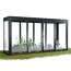 Gewächshaus 'SunGarden Energy 4.1' 443 x 128 cm mit 6 mm Acrylglas Solardach anthrazit-metallic