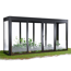 Gewächshaus 'SunGarden Energy 4.1' 443 x 128 cm mit 6 mm Acrylglas Solardach anthrazit-metallic