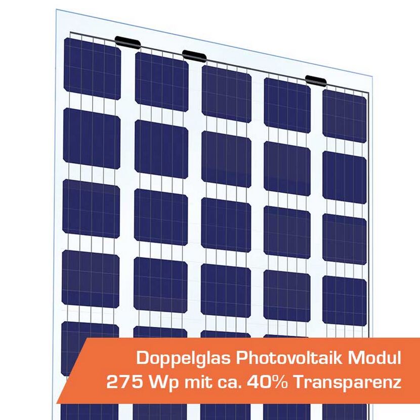 Transparentes Photovoltaik Modul