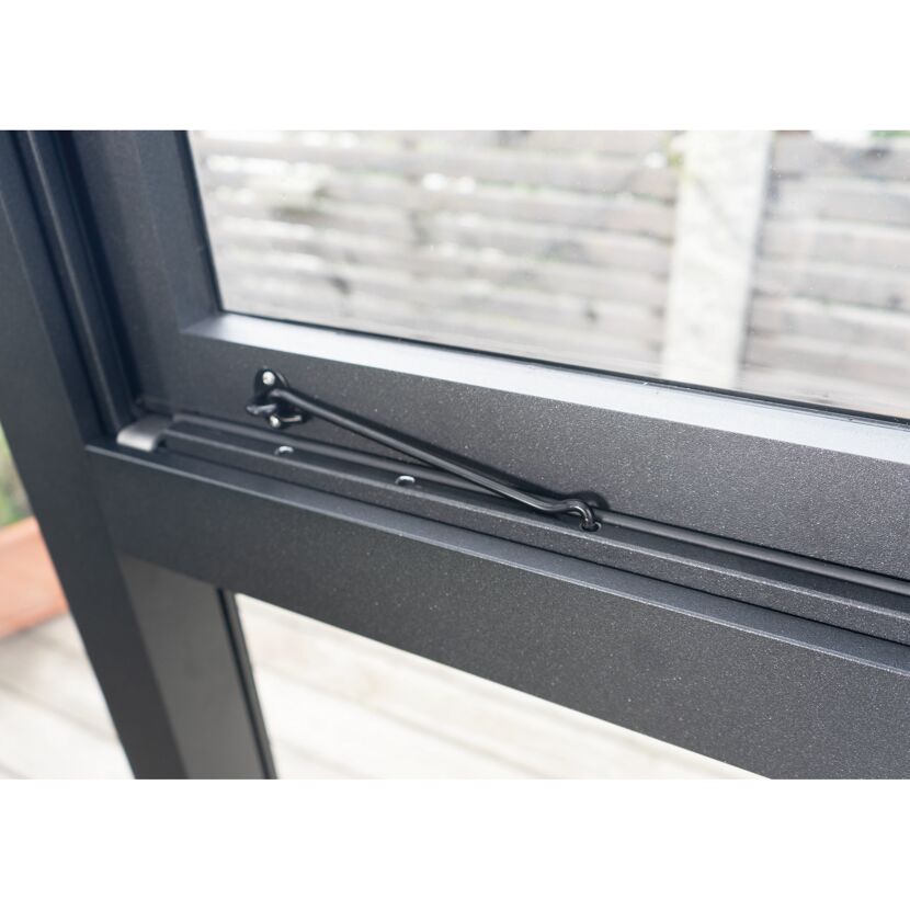 Fenster 90 x 95 cm 6 mm Acrylglas anthrazit-metallic