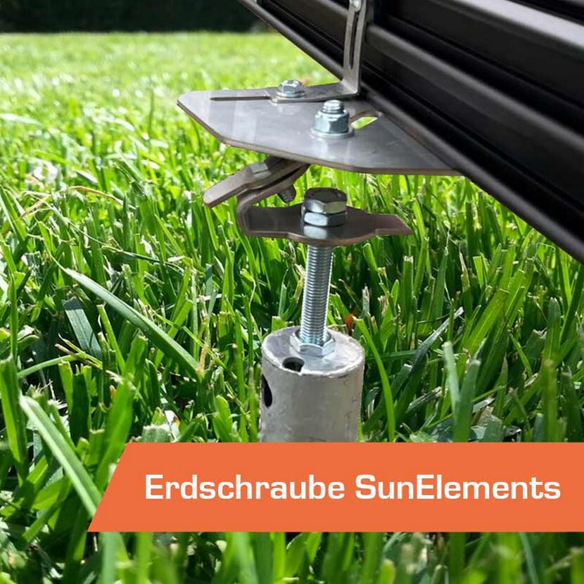 Erdschraube im Rasen