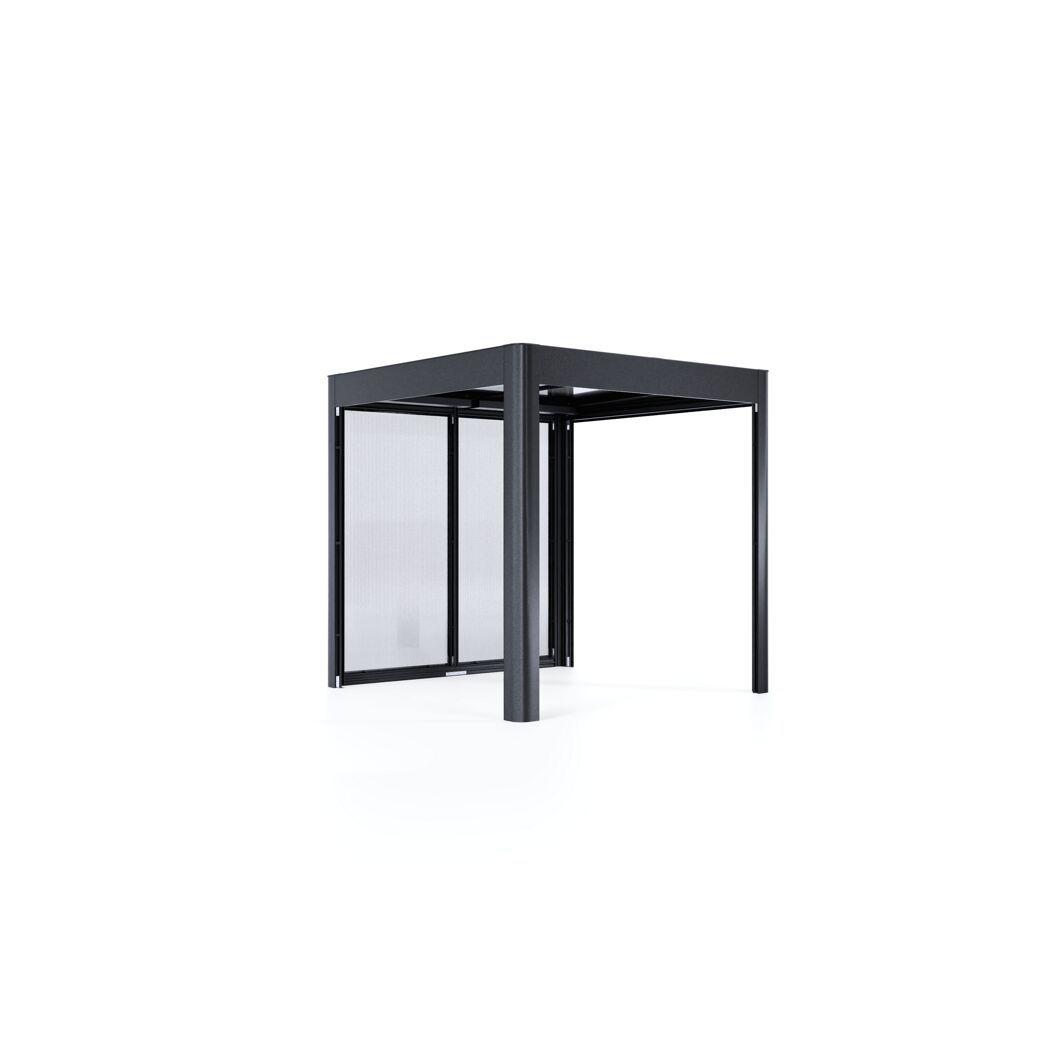 Pergola 'SunCover Select 2.2' 5 m² 233 x 233 x 229 cm 10 mm Doppelstegplatten anthrazit-metallic