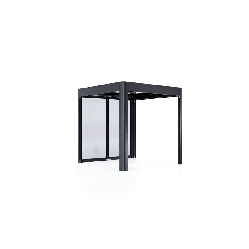 Pergola 'SunCover Select 2.2' 5 m² 233 x 233 x 229 cm 10 mm Doppelstegplatten anthrazit-metallic