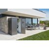 Offener Terrassenschrank 'Romeo' mit Grill und Werkzeugen auf Patio.