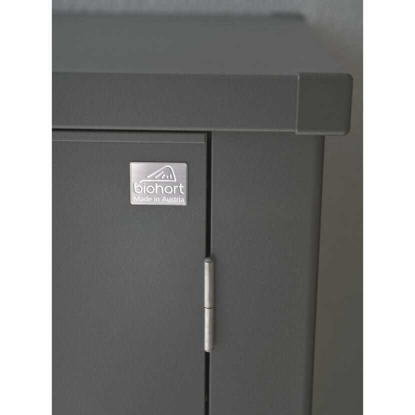 Terrassenschrank 'Romeo' Gr. M quarzgrau-met 132 x 57 x 181 cm