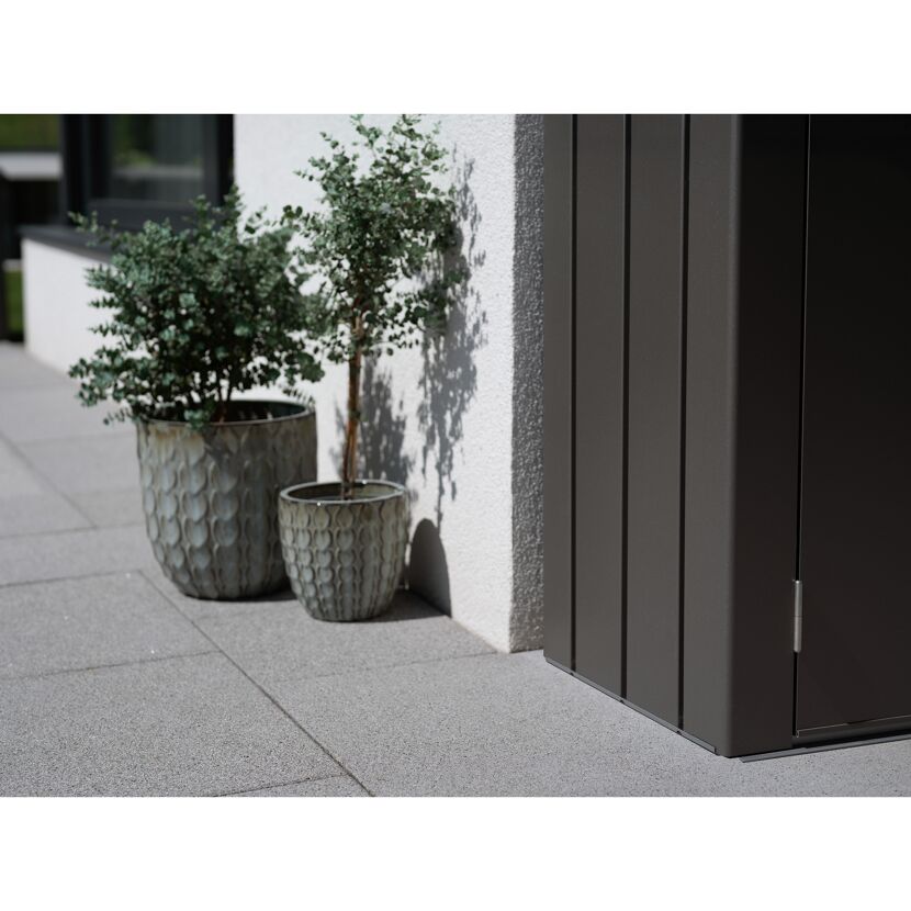 Terrassenschrank 'Romeo' Gr. M dunkelgrau-metallic 132 x 57 x 181 cm