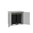 Mülltonnenbox 'Alex Duo' silber-metallic 147 x 129 x 88 cm