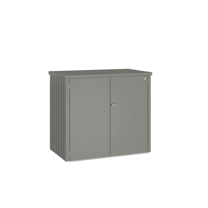 Grauer Geräteschrank mit Doppeltür