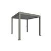Graue Pergola mit Lamellendach
