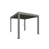 Graue Pergola mit Lamellendach