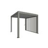 Graue Pergola mit Lamellendach