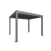 Graue Pergola mit Lamellendach