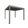 Graue Pergola mit Lamellendach