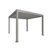 Graue Pergola mit Lamellendach