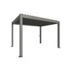 Graue Pergola mit Lamellendach
