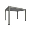 Graue Pergola mit Lamellendach