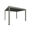 Graue Pergola mit Lamellendach