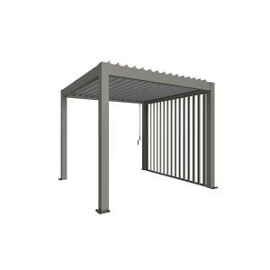 Lamellenseitenwand Gr. 4 m quarzgrau-metallic 235 x 10 x 364 cm