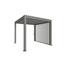 Lamellenseitenwand Gr. 4 m quarzgrau-metallic 235 x 10 x 364 cm