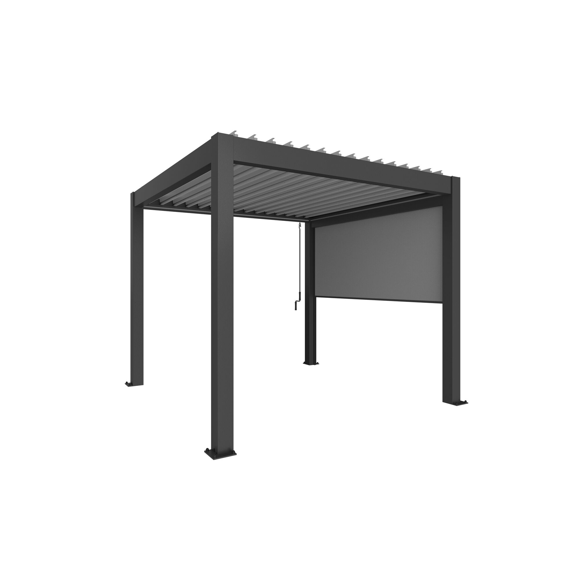 Pergola mit Sonnenschutzrollo