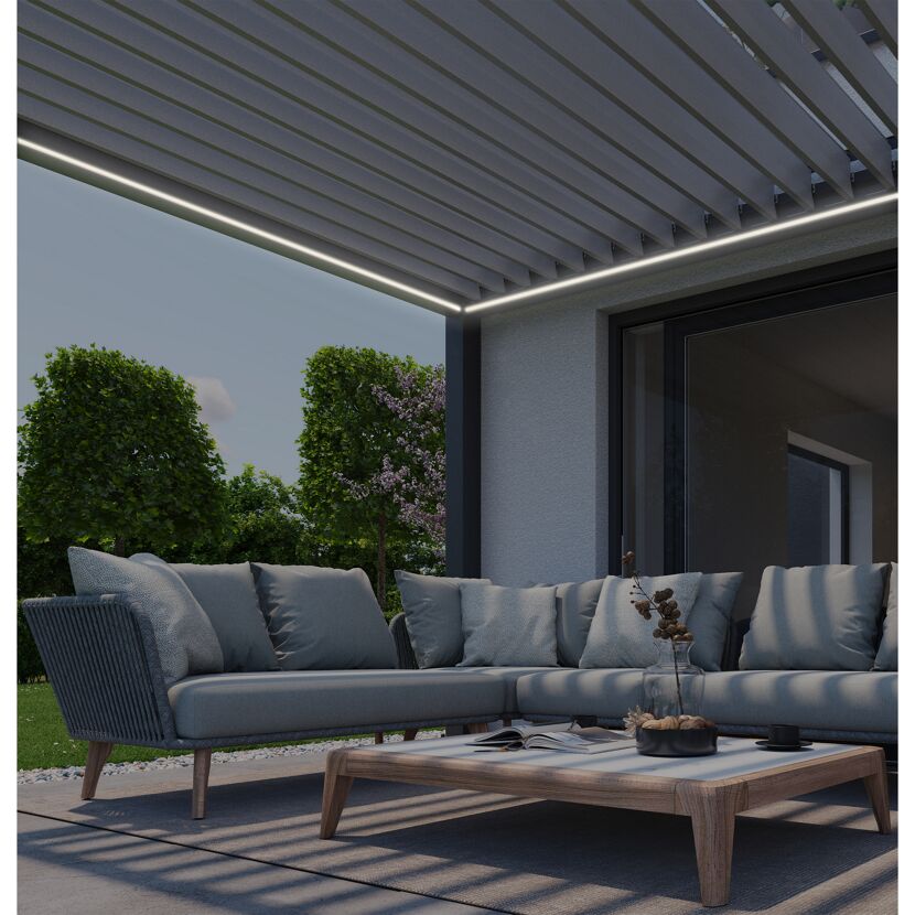 LED-Beleuchtung warmweiß für Pergola 'Gr. 3x3'