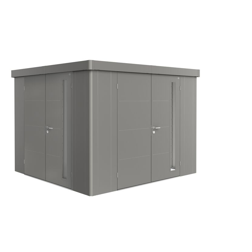 Grauer Geräteschrank mit Doppeltür