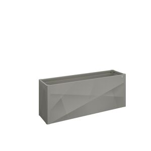 Pflanzbeet 'Belvedere' quarzgrau-metallic 201 x 53 x 77 cm