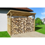 Verkleinertes Bild von Brennholzlager mit Geräteraum naturfarben 310 x 204 x 130 cm