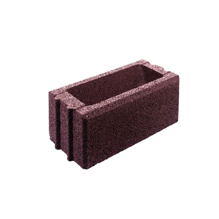 Mauerstein 'Bellamur' Beton rotbraun 50 x 25 x 20 cm