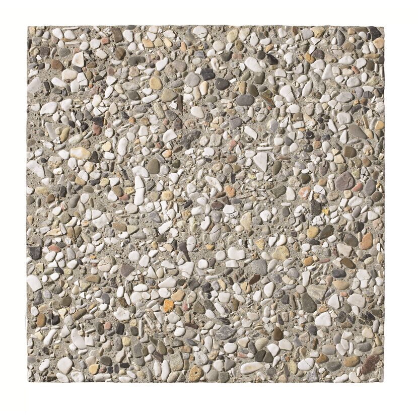 Waschbetonplatte 40 x 40 x 4 cm Leinekies