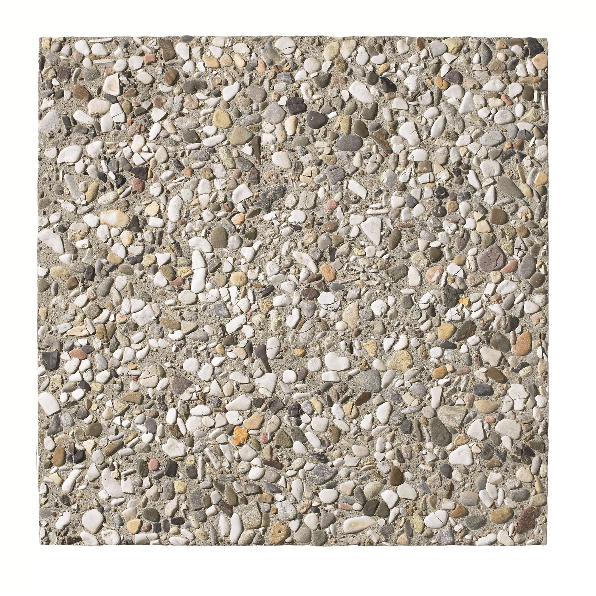 Waschbetonplatte 40 x 40 x 4 cm Leinekies