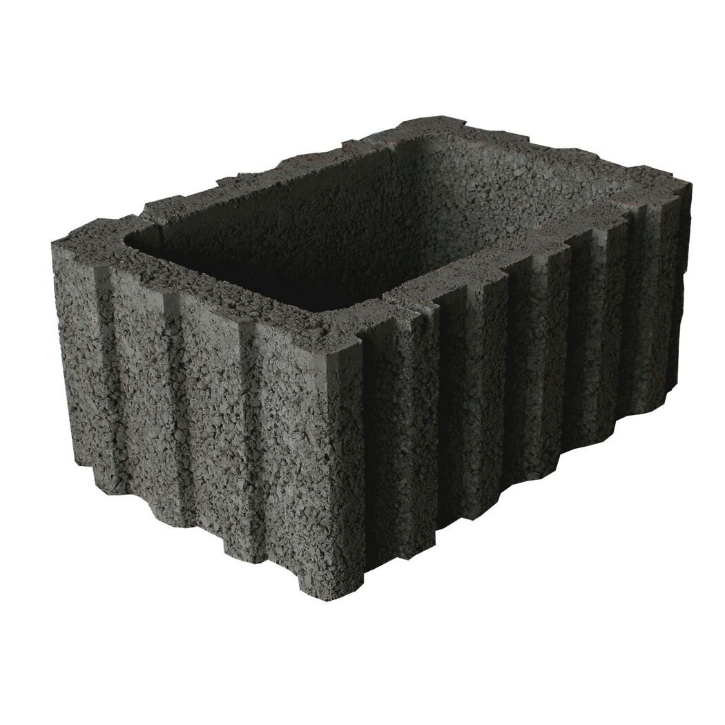 Anthrazitfarbener Rasterflor 60 x 40 x 25 cm